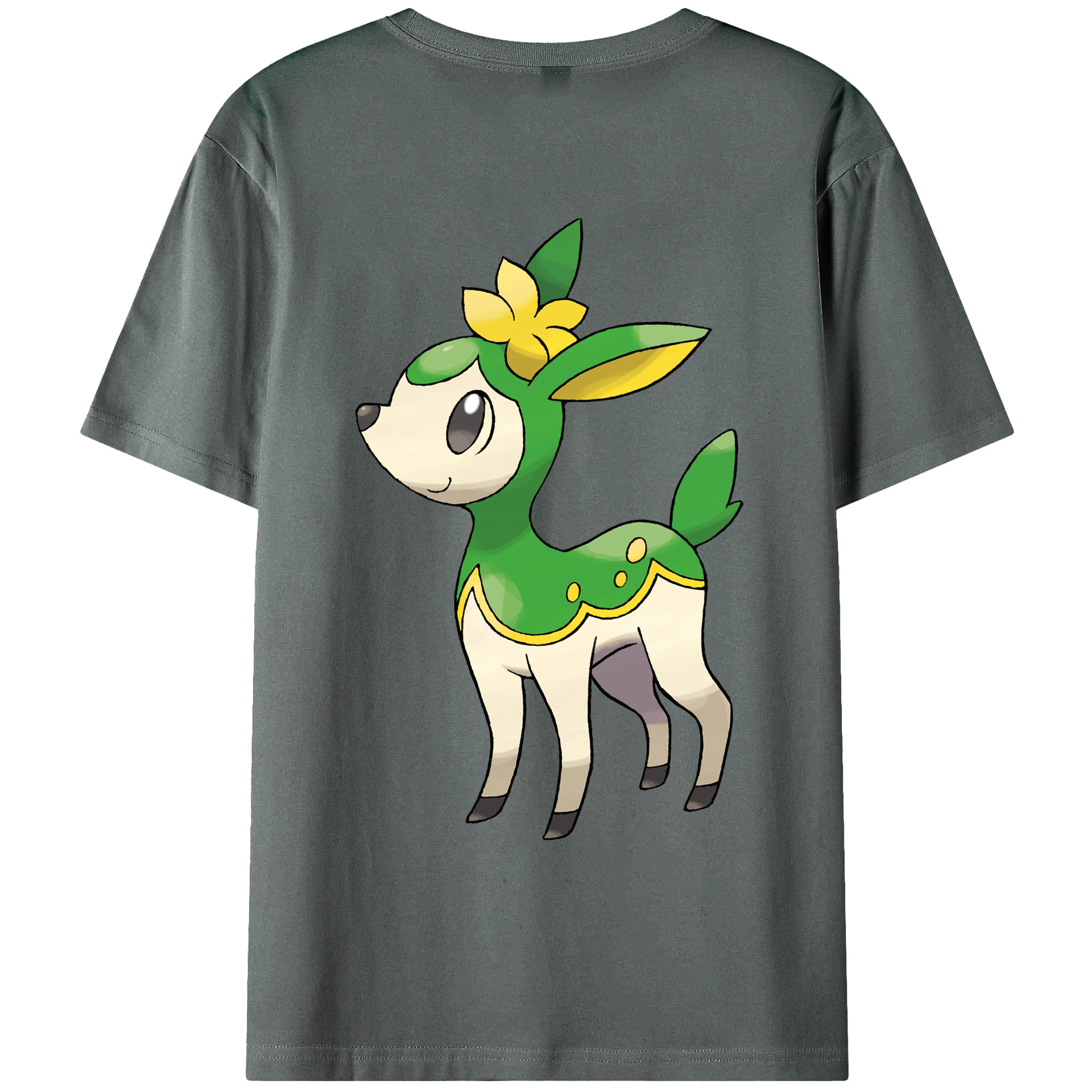 （画像用） ポケットモンスター Pokémon 綿100％ メンズ半袖Tシャツ（バックプリント） 通気性